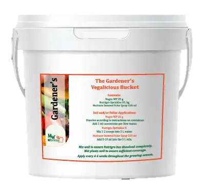 The Gardener's Vegalicious Bucket, a Metson at home vegetable nutrition kit